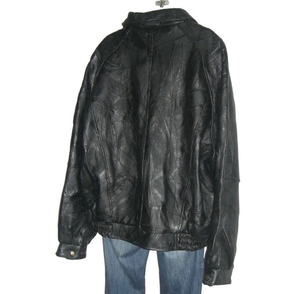 Vintage 90's Leather Jacket Black Gothic egirl alt Goth Whimsygoth Grunge y2k - Picture 8 of 16